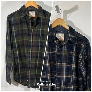 Weatherproof Vintage Brushed Cotton Flannel Shirt Bundle (Men’s M + L)